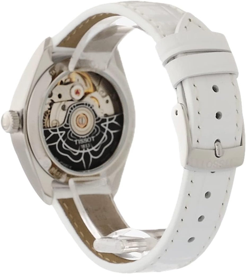 Womens PR 100 Auto Lady Swiss Automatic Watch, White, Leather,16 (T1012071611600)
