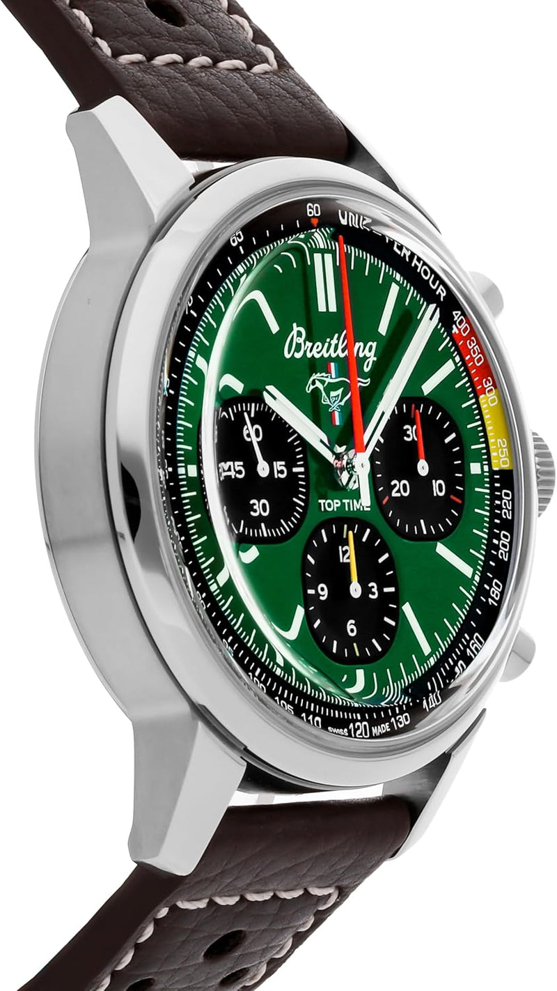 Top Time Automatic Green Dial Watch AB01762A1L1X1 (Pre-Owned), Brown