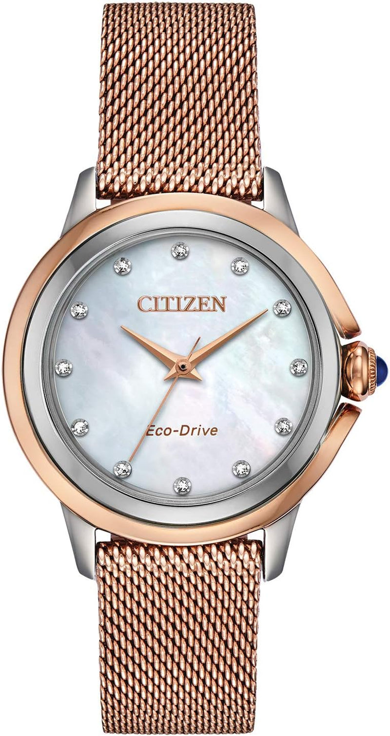 Eco-Drive Ceci Women'S Watch, Stainless Steel, Diamond