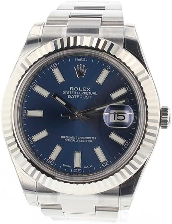 Datejust Ii 41Mm Steel Blue Dial Men'S Watch 116334