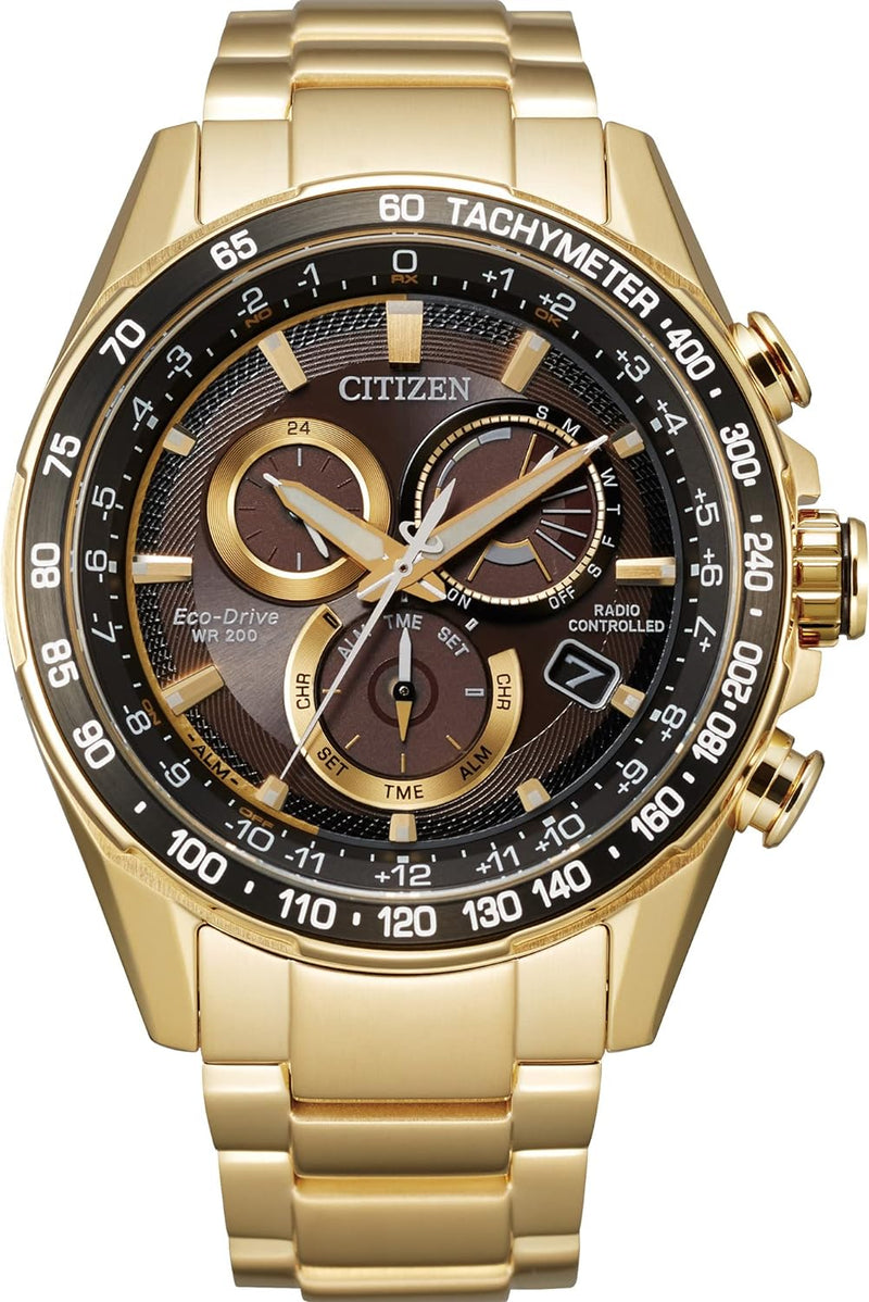 Men'S Eco-Drive Sport Luxury PCAT Chronograph Watch, Perpetual Calendar