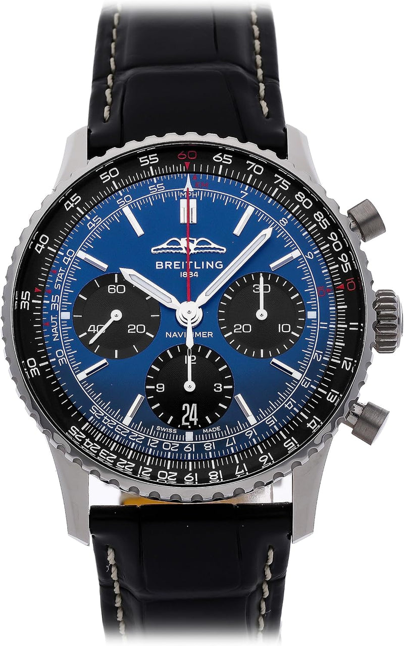 Navitimer B01 Chronograph Automatic Chronometer Blue Dial Men'S Watch AB0139241C1P1