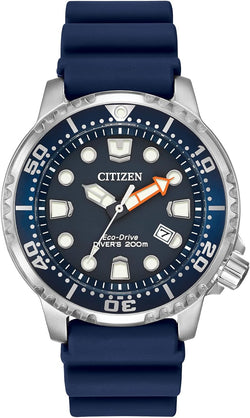 Promaster Dive Eco-Drive Watch, 3-Hand Date, ISO Certified, Luminous Hands and Markers, Rotating Bezel