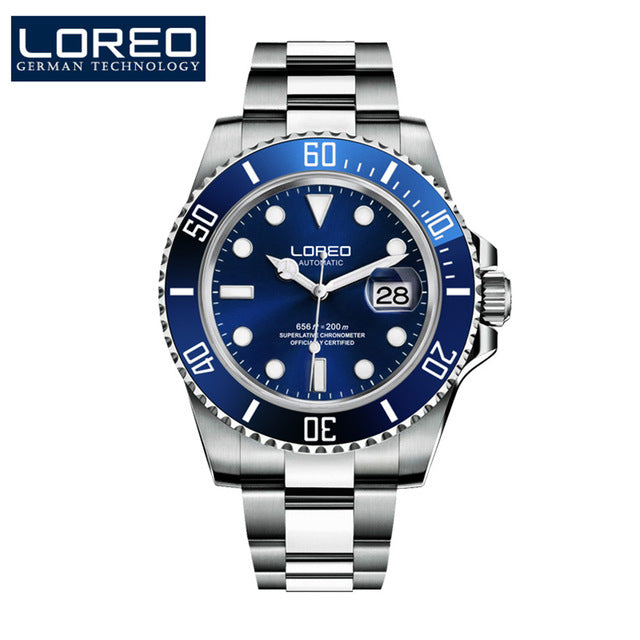 LOREO 20bar Automatic Luxury Diving Watch Sapphire Mechanical Watch