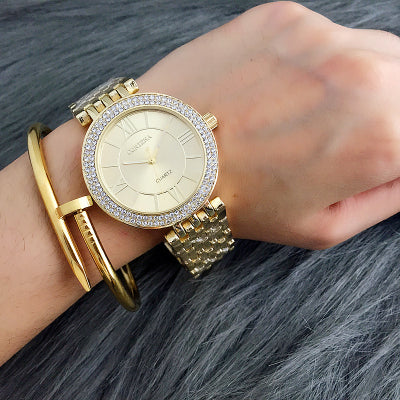 CONTENA Rose Gold Watch Women Watches Luxury Bracelet Women's Watches Rhinestone Ladies Watch Clock montre femme reloj mujer