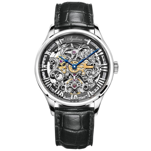 AGELOCER Mens Swiss Tourbillion Mechanical Luxury Watch