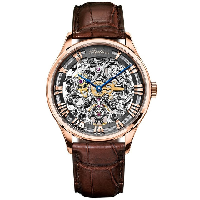 AGELOCER Mens Swiss Tourbillion Mechanical Luxury Watch