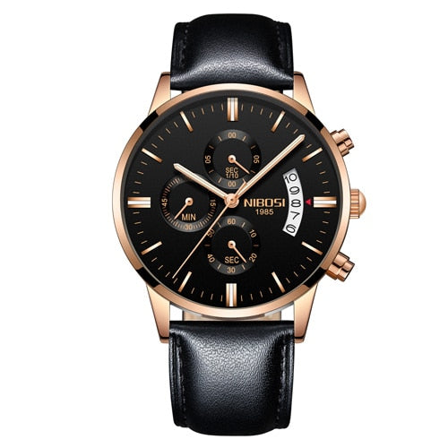 NIBOSI Relogio Masculino Men Watches Luxury Famous Top Brand Men's Fashion Casual Dress Quartz Wristwatches