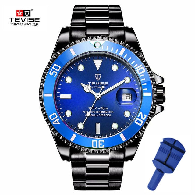 Tevise Luxury Mechanical Stainless Steel Automatic Self-Wind Watch