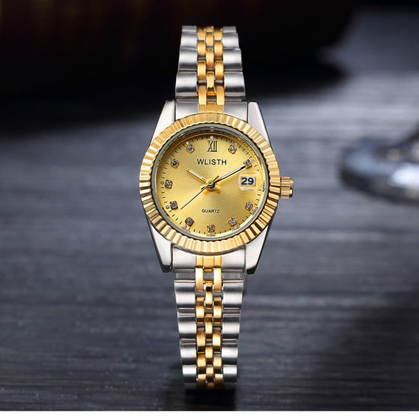 WLISTH Quartz Luxury Ladies Wrist Watch Water Resistant Stainless Steel
