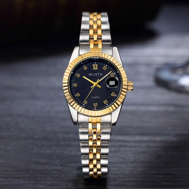 Wlisth [A Pair Of Lovers Watches] WLISTH Top Famous Brand Quartz Watch  Men's Ladies Quartz Watch Couple Fashion Business Diamond Clock Gold Watch  Relogio Men Q354 - - @ Best Price Online | Jumia Kenya